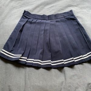 Navy Pleated skirt